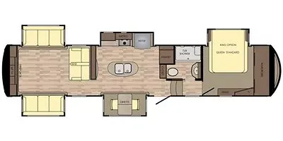2017 Crossroads RV Cameo 370RD - Floor plan
