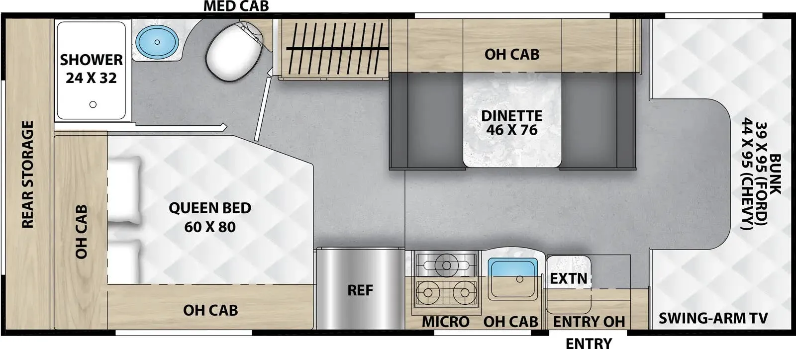 Coachmen Cross Trail XL 23XG floor plan