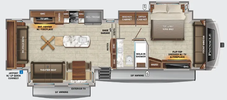 Jayco Pinnacle 36SSWS floor plan