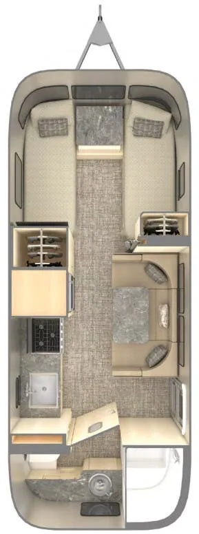 Airstream Flying Cloud 23FB floor plan