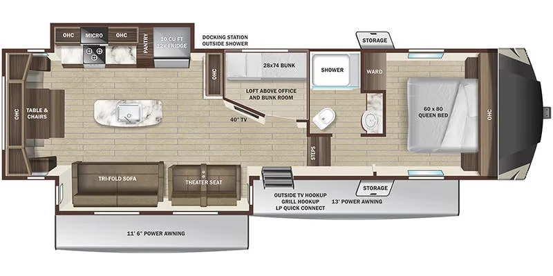 Highland Ridge Roamer Light Duty 304BHS floor plan