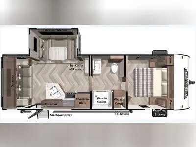 2026 Forest River Wildwood X-Lite 24RLXL - Floor plan