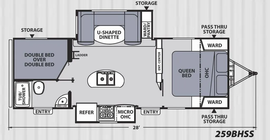 2018 Coachmen RV Apex Ultra-Lite 259BHSS floor plan