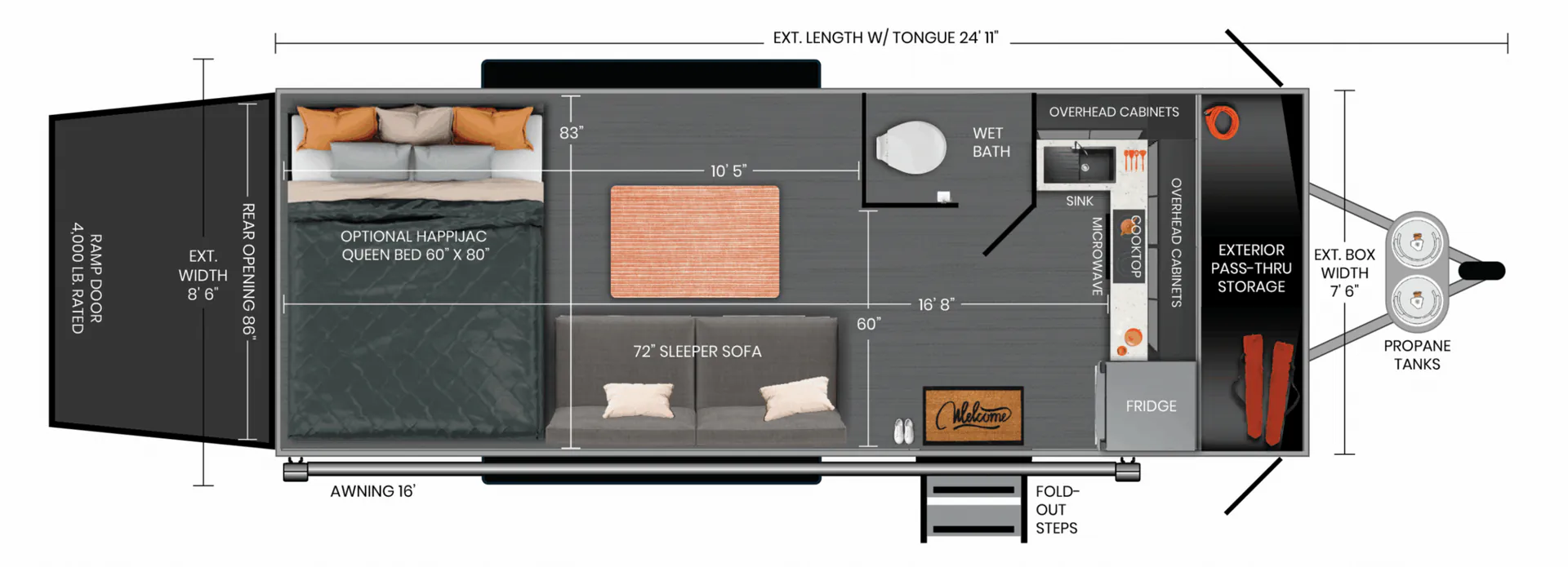 ATC Pla 450 2016 Front Kitchen floor plan
