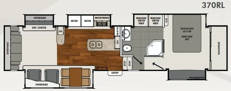 Coachmen Brookstone 370RL floor plan