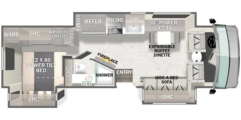 2023 Forest River Georgetown 7 Series GT7 32J7 floor plan