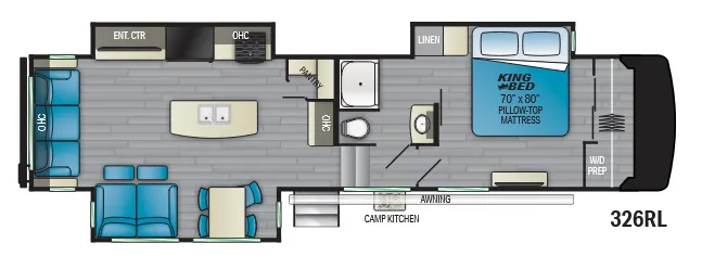Heartland Milestone 326RL floor plan