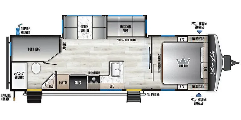 2024 East to West Silver Lake 2700BH - Floor plan