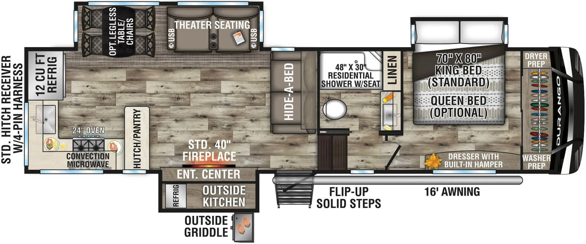 K-Z Durango D321RKT floor plan