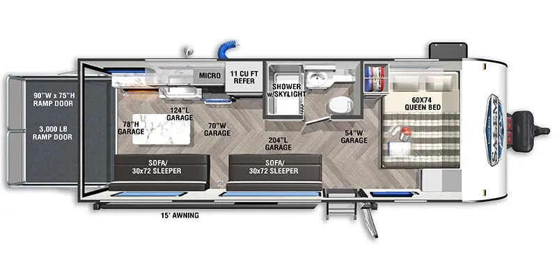 Forest River Salem FSX 190RT floor plan