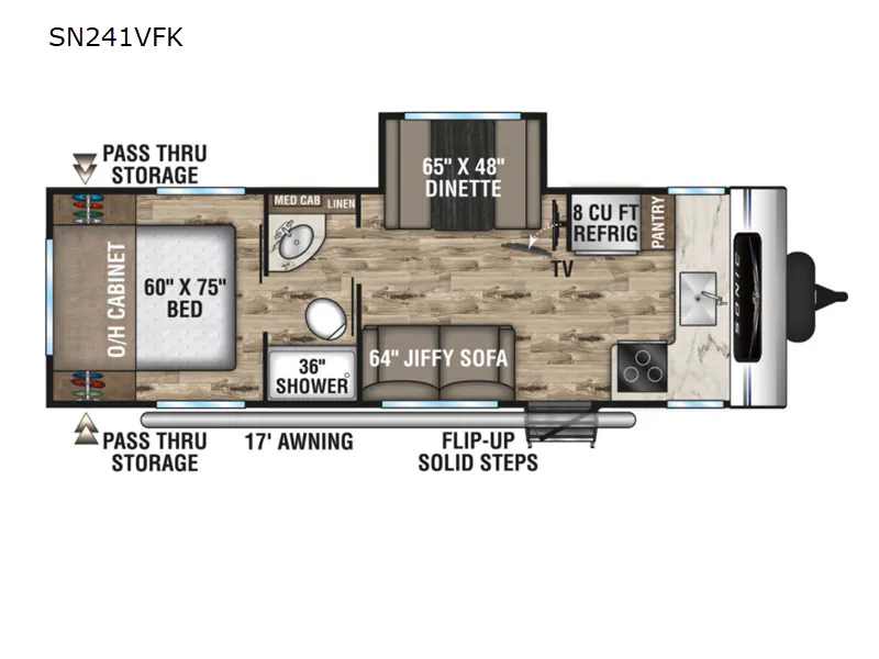 2022 Venture RV Sonic SN241VFK - Floor plan