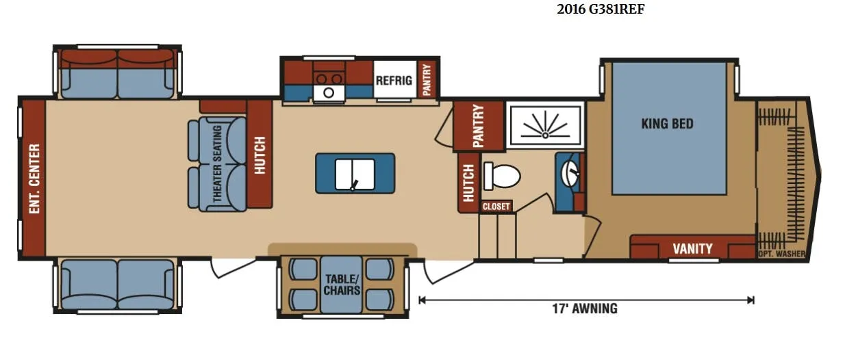 K-Z Durango Gold G381REF floor plan