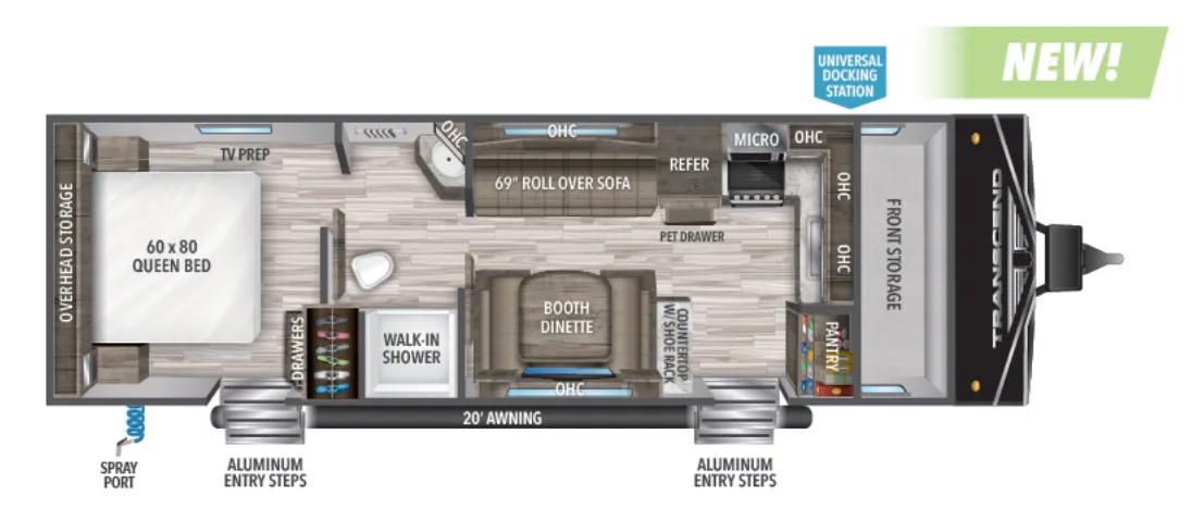 Grand Design Transcend Xplor 255FK floor plan