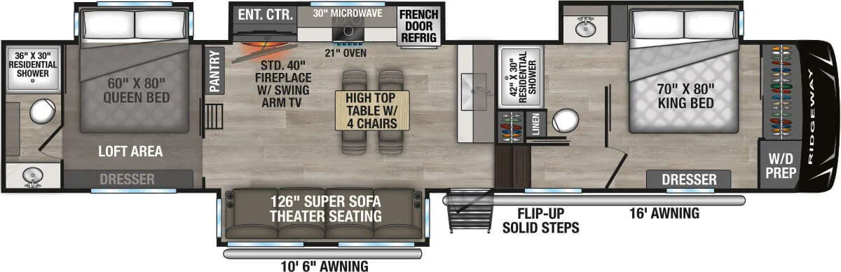 K-Z Ridgeway 38TBL floor plan