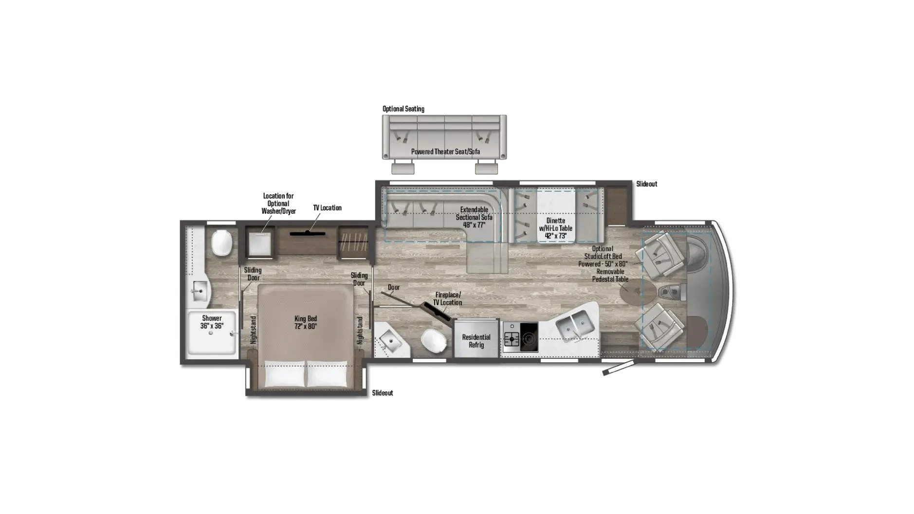 Winnebago Adventurer 35F floor plan