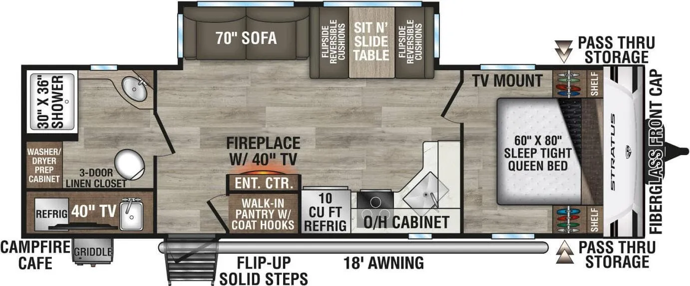2026 Venture RV Stratus SR261VRB - Floor plan