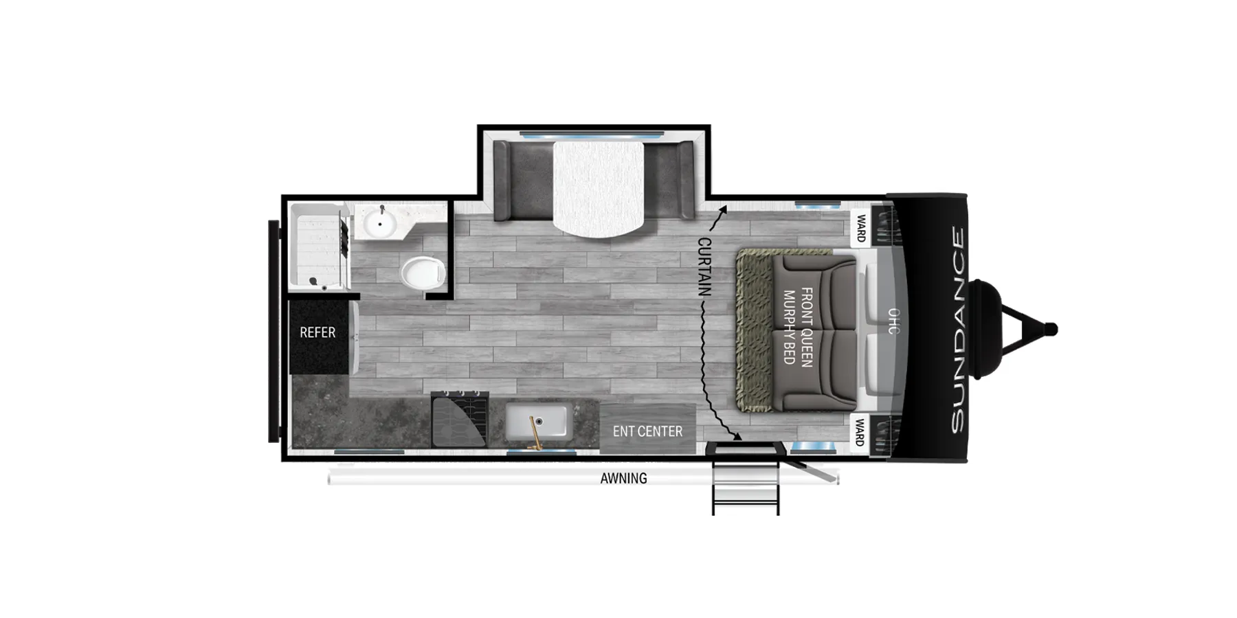 Heartland Sundance Ultra-Lite Travel Trailers 181MB floor plan