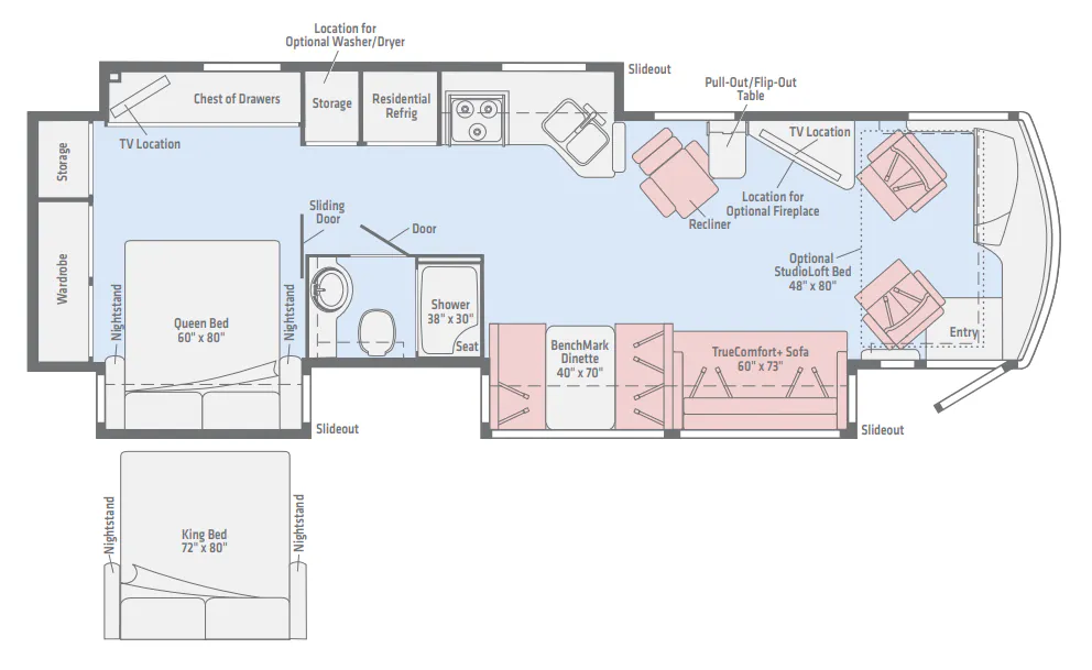 Winnebago Forza 36G floor plan