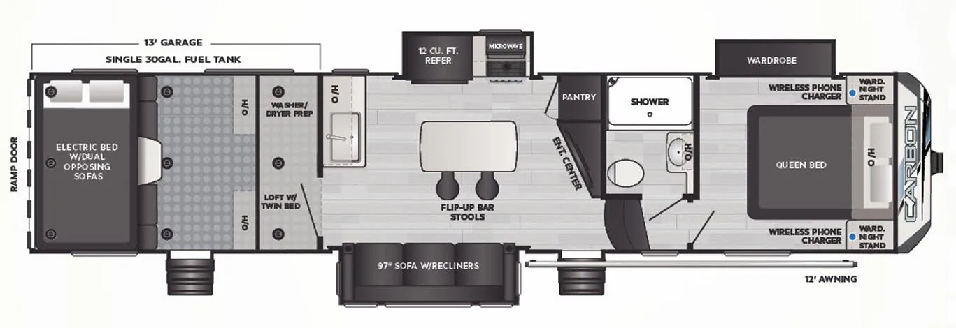 Keystone Carbon 348 floor plan
