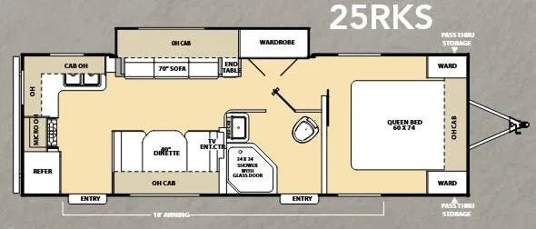 Coachmen Catalina Deluxe 25RKS floor plan