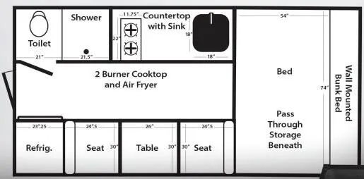 TrailManor TM 16 BASE floor plan