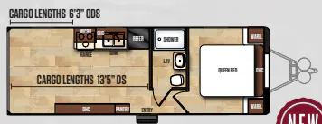 Forest River Work and Play LE 25WB floor plan