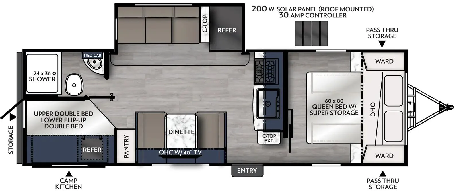 Coachmen Apex Ultra-Lite 256BHS floor plan