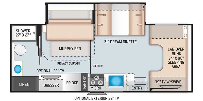 Thor Motor Coach Chateau 25M floor plan