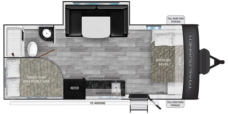 Heartland Trail Runner TR 191 BHS floor plan