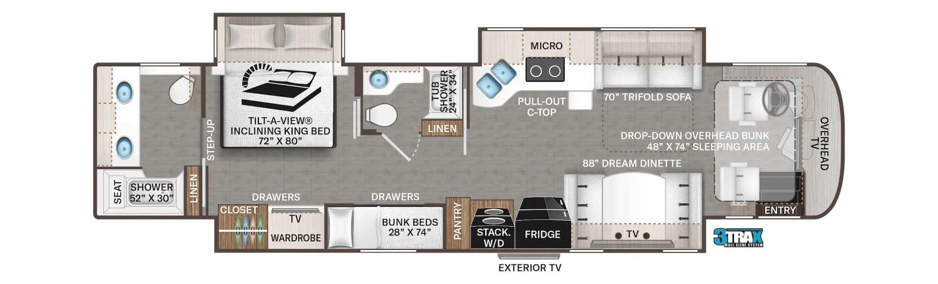 Thor Motor Coach Aria 4000 floor plan