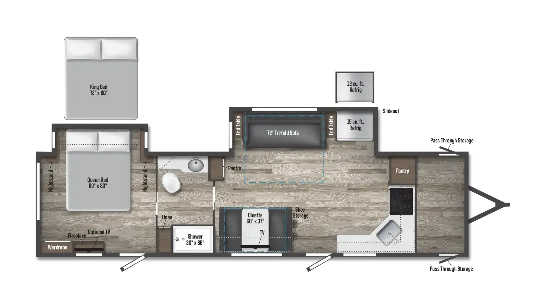 Winnebago Voyage 3235FK floor plan