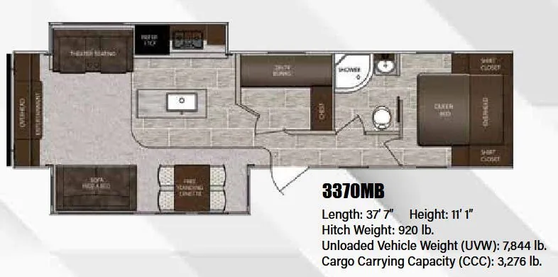 Prime Time LaCrosse 3370MB floor plan