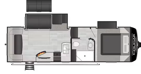 2023 Keystone RV Cougar Half-Ton 24RDS - Floor plan
