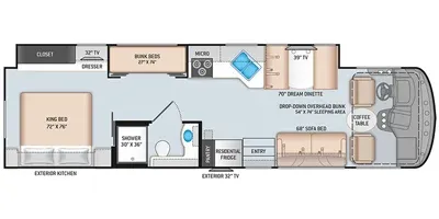 2023 Thor Motor Coach Windsport 34J - Floor plan