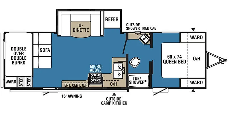Coachmen Clipper Ultra-Lite 262BHS floor plan