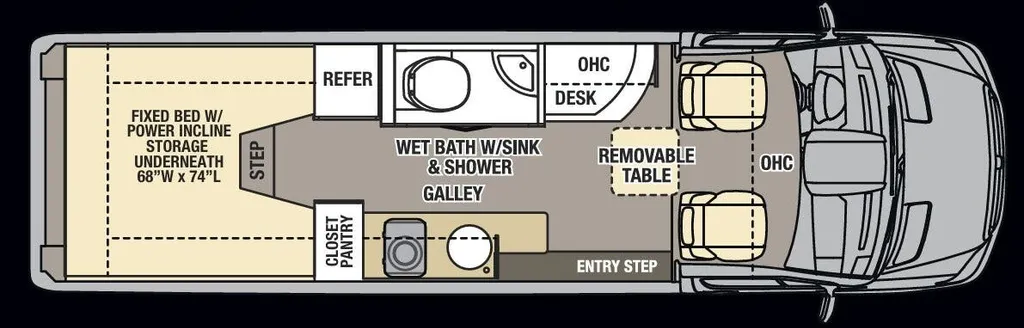 2020 Coachmen Galleria 24A floor plan