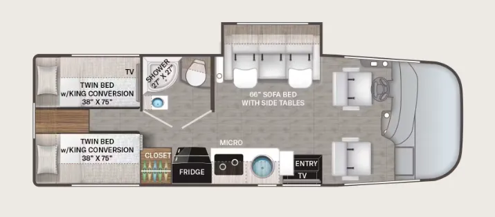 2027 Thor Motor Coach Geneva 24VS - Floor plan