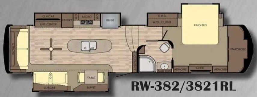 CrossRoads Redwood 3821RL floor plan