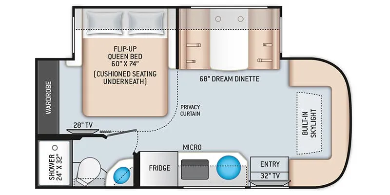 2021 Thor Motor Coach Gemini 23TW floor plan