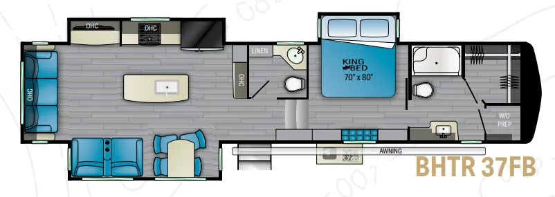 Heartland Bighorn Traveler 37FB floor plan