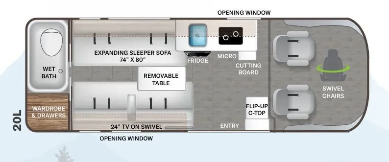 Thor Motor Coach Sequence 20L floor plan
