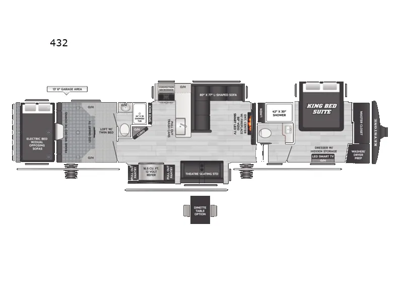 2026 Keystone Fuzion 432 floor plan