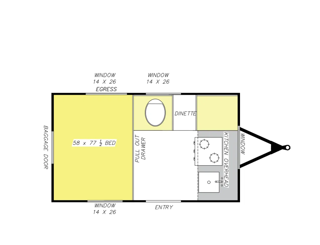 2025 Modern Buggy RV Big Buggy BB130 floor plan