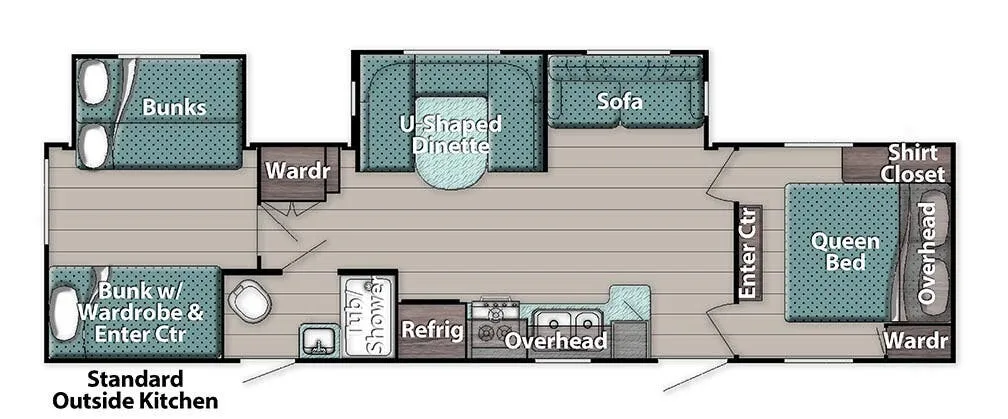 Gulf Stream Conquest Supreme 323TBR floor plan