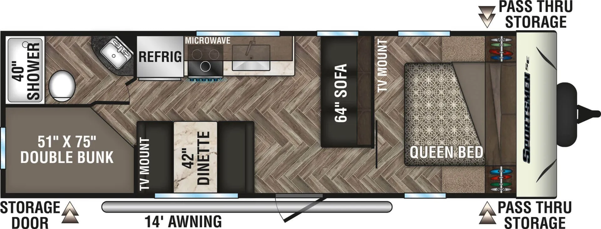 K-Z Sportsmen SE 260BHSE floor plan