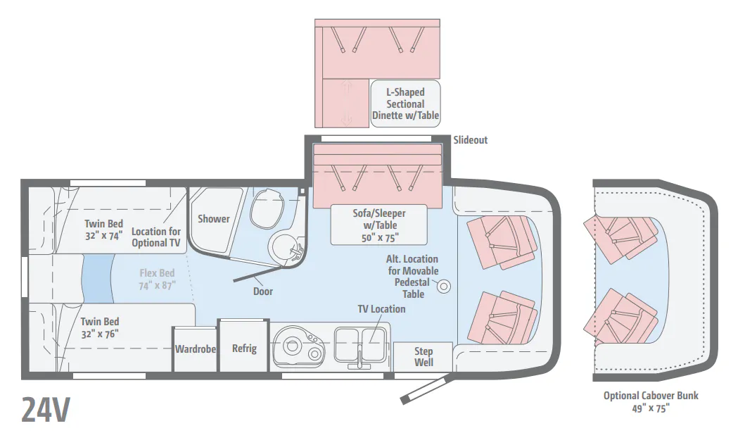 Winnebago View 24V floor plan