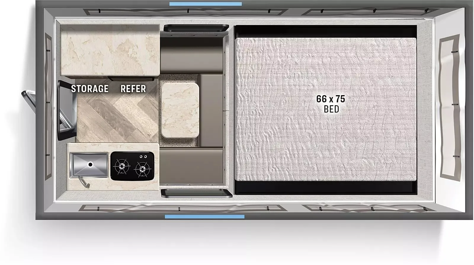 Palomino Real Lite Truck Camper SS-1600 floor plan
