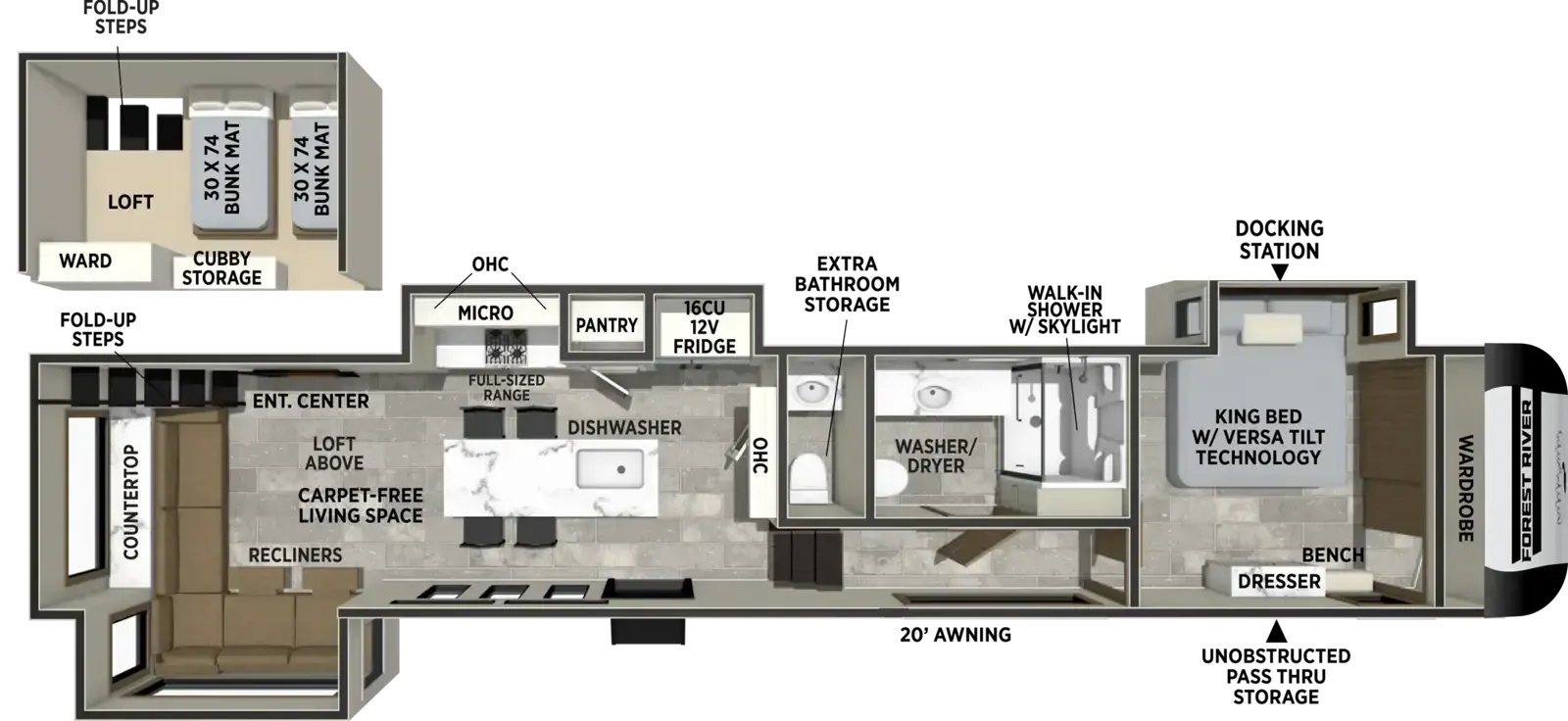 Forest River Impression 44STAY floor plan