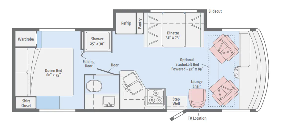 Winnebago Vista 26HE floor plan