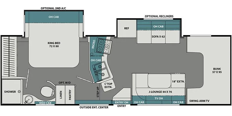 2022 Coachmen Leprechaun Premier 298KB - Floor plan